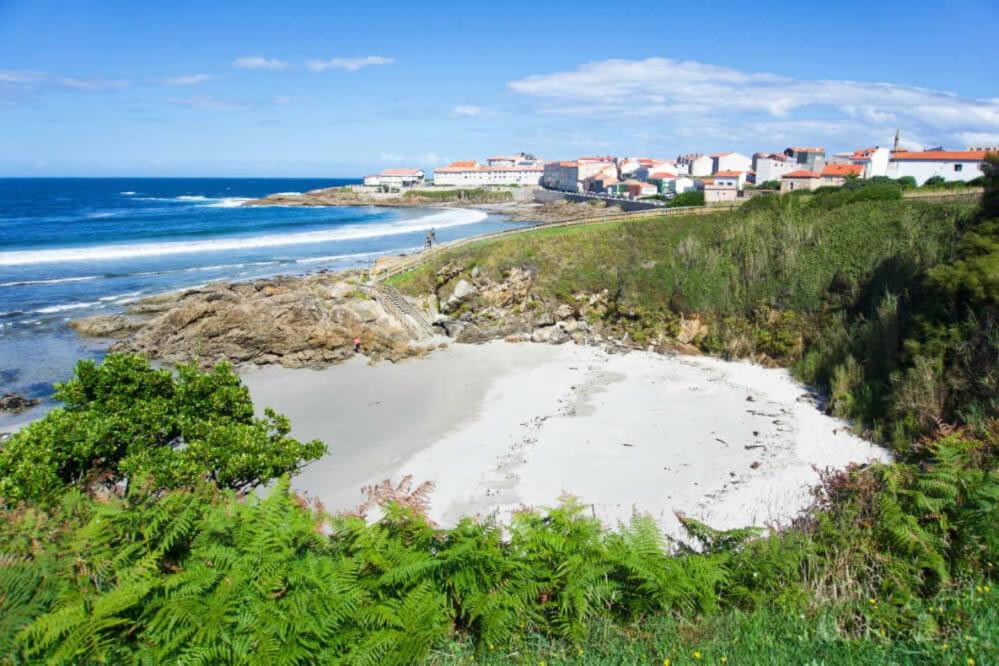 Vila Mariña. Casa marinera con terraza sobre el mar en Caión Cayón Exterior foto